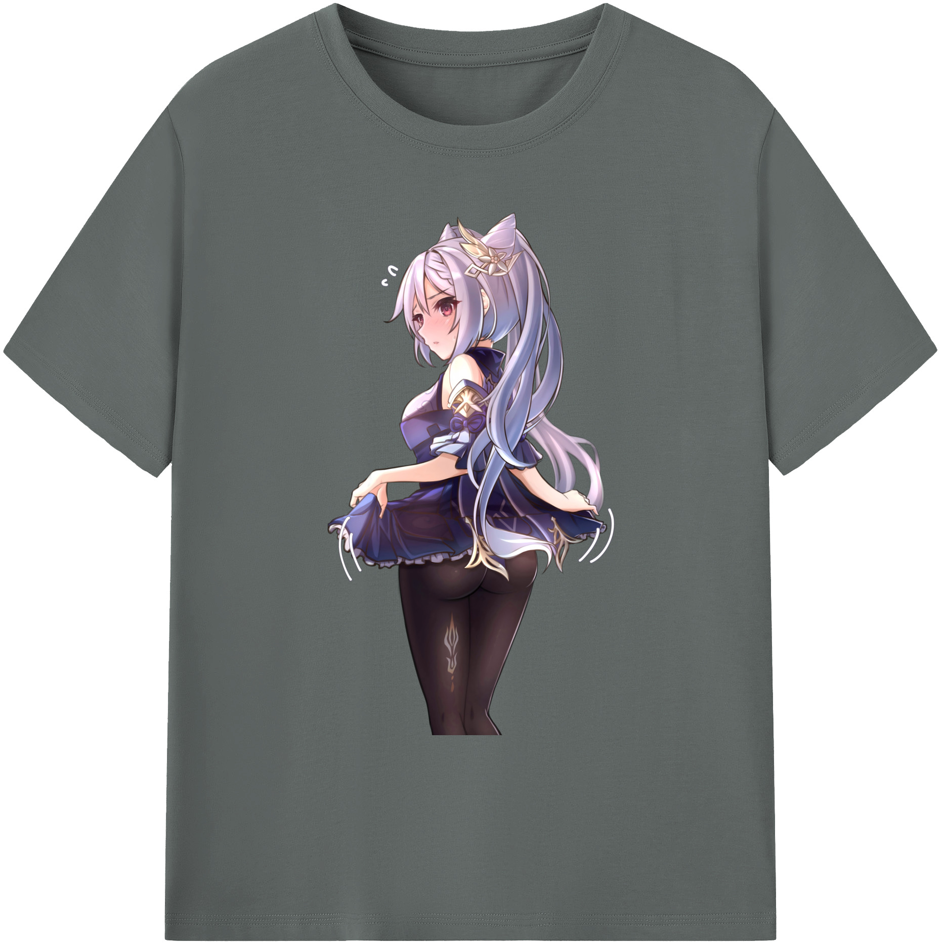 げんし神 刻晴 こくせい genshin Kokusei 綿100％ メンズ半袖Tシャツ｜肌触りやわらか＆通気性